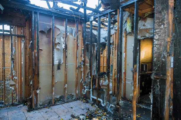 Professional Fire Damage Restoration technician working in Westby, WI